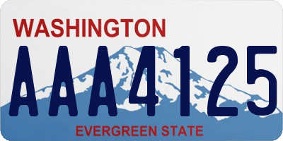 WA license plate AAA4125