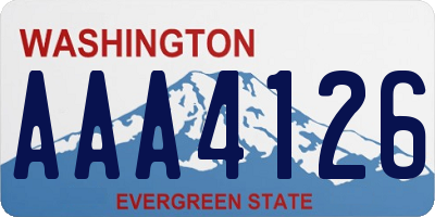 WA license plate AAA4126