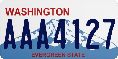 WA license plate AAA4127