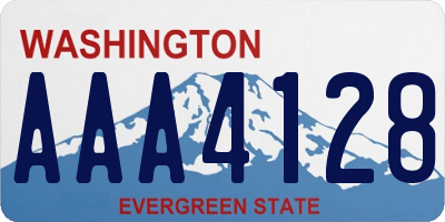 WA license plate AAA4128