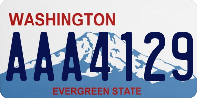 WA license plate AAA4129