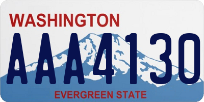 WA license plate AAA4130