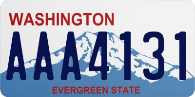 WA license plate AAA4131