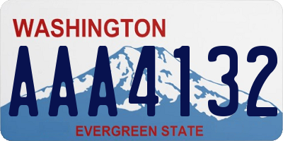 WA license plate AAA4132