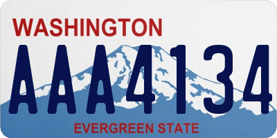 WA license plate AAA4134