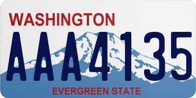 WA license plate AAA4135