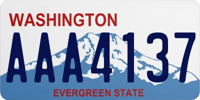 WA license plate AAA4137