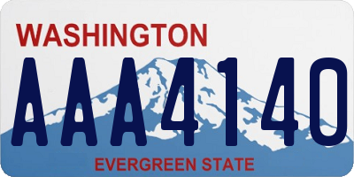 WA license plate AAA4140