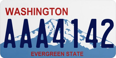 WA license plate AAA4142