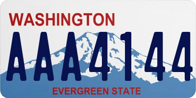 WA license plate AAA4144