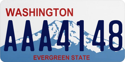 WA license plate AAA4148