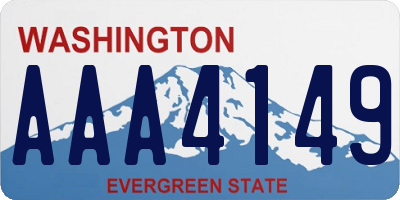 WA license plate AAA4149