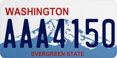 WA license plate AAA4150