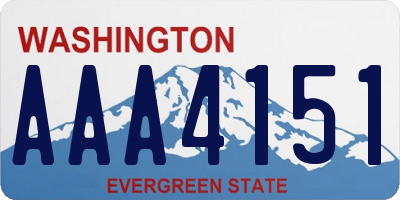 WA license plate AAA4151