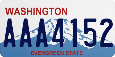 WA license plate AAA4152