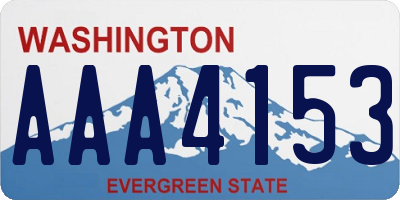 WA license plate AAA4153