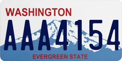 WA license plate AAA4154