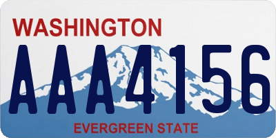 WA license plate AAA4156