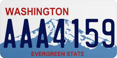 WA license plate AAA4159