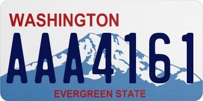 WA license plate AAA4161