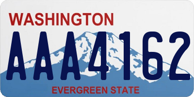 WA license plate AAA4162