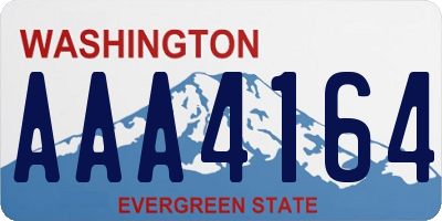 WA license plate AAA4164