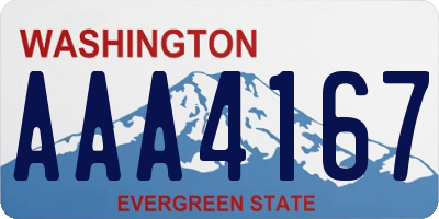 WA license plate AAA4167