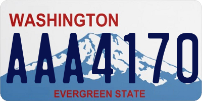 WA license plate AAA4170