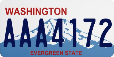 WA license plate AAA4172