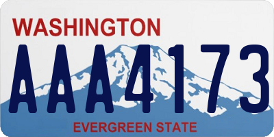 WA license plate AAA4173