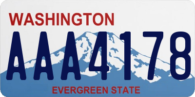 WA license plate AAA4178