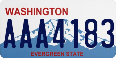 WA license plate AAA4183