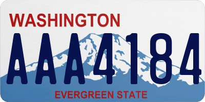 WA license plate AAA4184