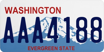 WA license plate AAA4188