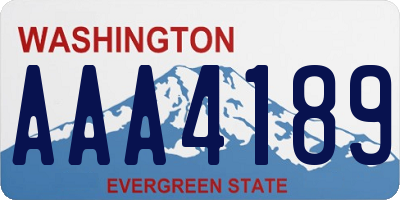 WA license plate AAA4189