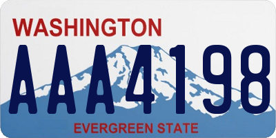 WA license plate AAA4198