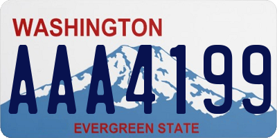 WA license plate AAA4199