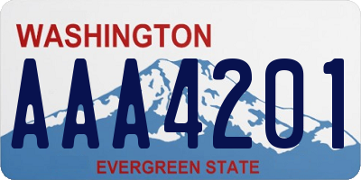 WA license plate AAA4201