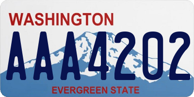 WA license plate AAA4202