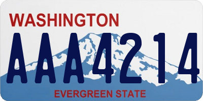 WA license plate AAA4214