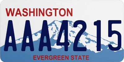 WA license plate AAA4215