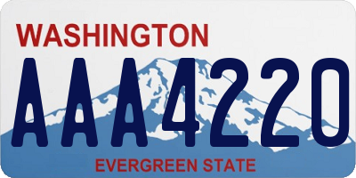 WA license plate AAA4220