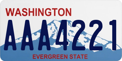 WA license plate AAA4221