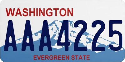 WA license plate AAA4225