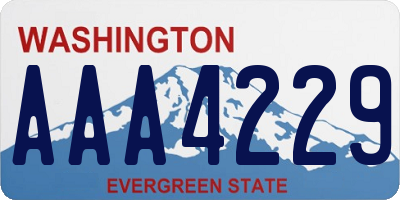 WA license plate AAA4229