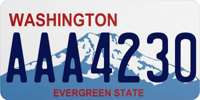 WA license plate AAA4230