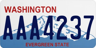 WA license plate AAA4237