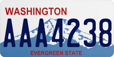 WA license plate AAA4238