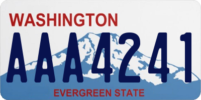 WA license plate AAA4241