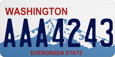 WA license plate AAA4243